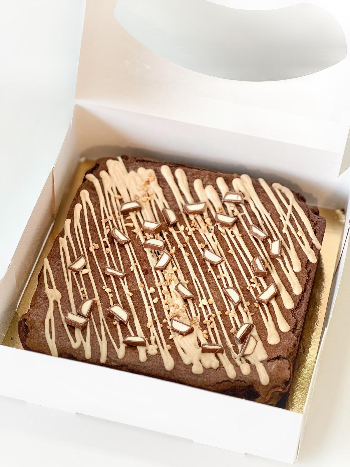 Brownie Kinder y Nutella Completo